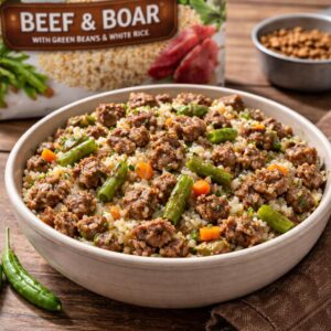 Beef & Boar with Green Beans & White Rice