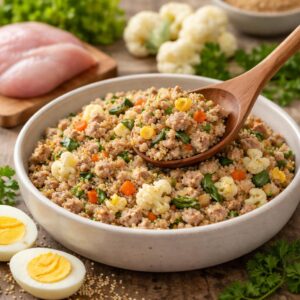 Turkey & Quinoa with Cauliflower & Egg